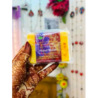 Hand Made Saffron Real Goat Milk Soap Original for Whitening & Glowing Skin-90gm