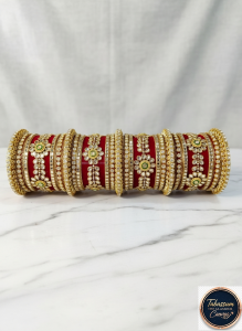 Rajasthani Tradition and Elegance: Exclusive Bridal Kundan Bangle Set
