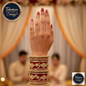 Rajasthani Tradition and Elegance: Exclusive Bridal Kundan Bangle Set