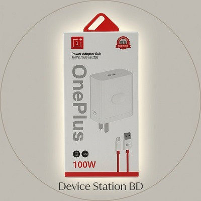 OnePlus 100W Super-VOOC Charger Adapter with 6A Fast Charging Cable