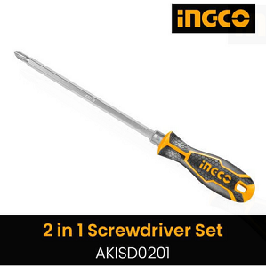 2 IN 1 SCREWDRIVER SET 6″ INGCO-AKISD0201