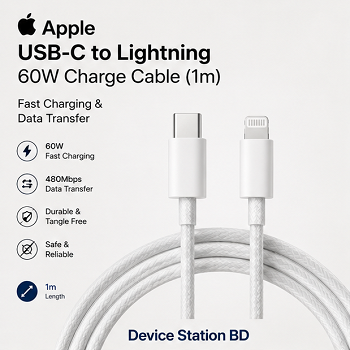 Apple 60W USB-C to Lightning Fast Charging & Data Transfer Cable