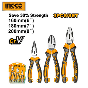 3Pcs High Leverage Pliers Set Ingco – Hkhlps2831