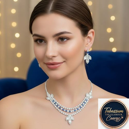 Attractive American Diamond (AD) Necklace Set