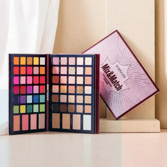 Beauty Glazed 68-Color Mix & Match All-In-1 Eye shadow Palette with Blush Contour Highlighter
