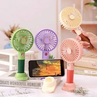 Portable Mini Rechargeable Handheld Fan with Stand