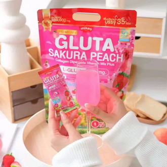 Gluta Sakura Peach Collagen Mix Plus Juice for Face & Full Body Whitening