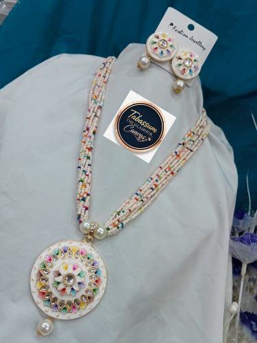 Charming Multicolor Beaded Ethnic Necklace Set