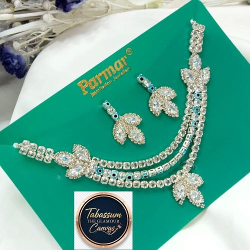Attractive American Diamond (AD) Necklace Set