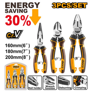 3Pcs High Leverage Pliers Set Ingco – Hkhlps2831