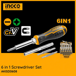 6 IN 1 SCREWDRIVER SET INGCO-AKISD0608