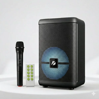 KTS 1279 Rechargeable Portable Wireless Remote Bluetooth Speaker with Karaoke