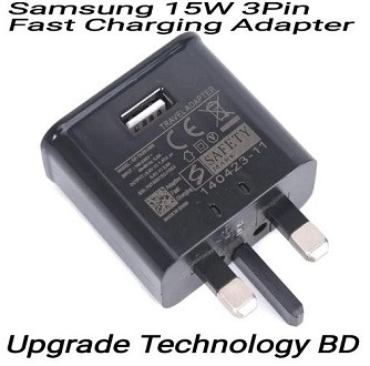 Samsung Galaxy 15W 3Pin Fast Charger with Type-C Data & Fast Charging Cable