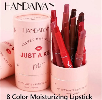 HANDAIYAN 8 Colors Velvet Matte Lipstick Set