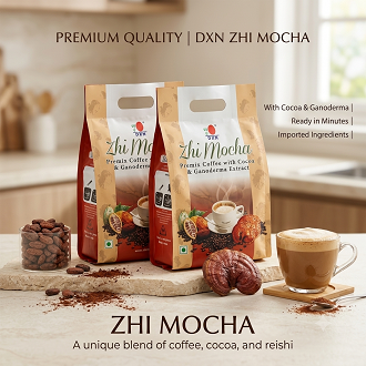 DXN Zhi Mocha–কোকো এবং মাশরুম সমৃদ্ধ প্রিমিয়াম মকা কফি